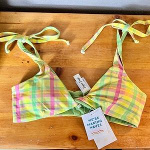 Dippin Daisys bikini set in yellow plaid